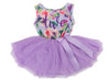 Lavender Floral Sleeveless Tutu Dress - (2nd Birthday Dress - 2nd Birthday Outfit)