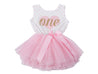 Pink Heart Gold Script Pink Polka Dot Tutu Dress - (Second Birthday Dress - Second Birthday Outfit)