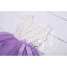 Party Outfit Purple Polka Dot Sleeveless Tutu Dress & Silver Sequin Bow on Purple Stripe Headband - Grace and Lucille