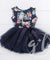 Big Sis Navy Floral Sleeveless Tutu Dress, white lettering - Grace and Lucille