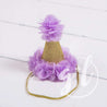 Princess Party Hat, Sparkly Gold and Purple - Grace and Lucille