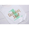 First Birthday Bib & Princess Party Hat Set, Sparkly Gold and Mint - Grace and Lucille