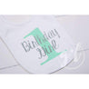 First Birthday Bib & Princess Party Hat Set, Sparkly Silver and Aqua - Grace and Lucille