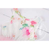 Pink Floral Long Sleeve Tutu Party Dress with Gold Prancing Unicorn - Grace and Lucille