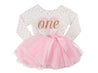 Pink Heart Gold Script Pink Polka Dot Tutu Dress - (Second Birthday Dress - Second Birthday Outfit)