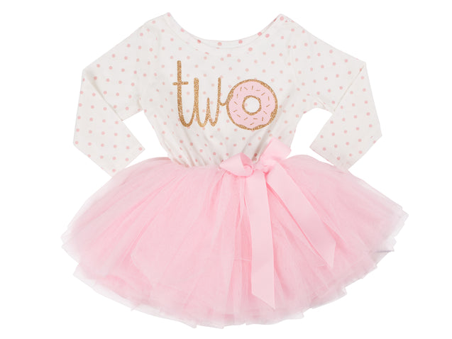 Pink Polka Dot Donut Birthday Dress - (First Birthday Dress - First Birthday Outfit)