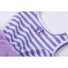 3rd Birthday Dress Purple Sport Jersey-style Name and Number "3" Purple Striped LONG Sleeve - Grace and Lucille