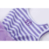 Big Sister Dress Purple Script Purple Striped Sleeveless - Grace and Lucille