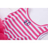 "Patriotic" Birthday Dress with her Age, Red, White & Blue Blue Script Sleeveless - Grace and Lucille