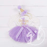 1st Birthday Outfit "1" Gold "Birthday Girl" Purple Polka Dot Long Sleeve Dress & Purple/Gold Party Hat - Grace and Lucille
