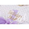 1st Birthday Outfit "1" Gold "Birthday Girl" Purple Polka Dot Long Sleeve Dress & Purple/Gold Party Hat - Grace and Lucille