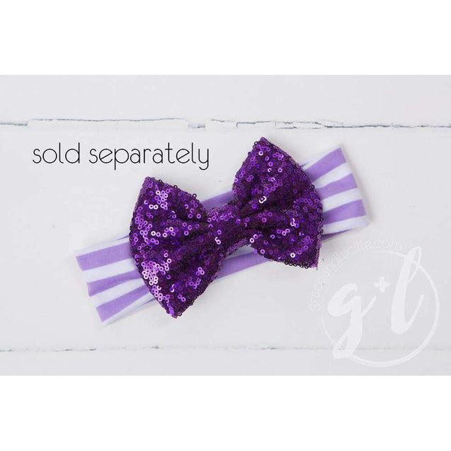 Big Sis Dress Purple Script Purple Striped Long Sleeves - Grace and Lucille