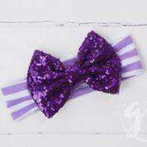 4th Birthday Outfit "FOUR" Crown Purple Polka Dot Long Sleeve Dress & Purple Bow Headband - Grace and Lucille