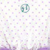 4th Birthday Mermaid Outfit Aqua Shell & "FOUR" on Purple Polka Dot Sleeveless Dress - Grace and Lucille