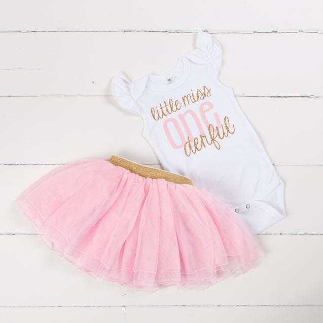 Lil Miss Onederful Ruffle Onesie and tutu