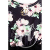 2nd Birthday Dress Black and Blush floral with Gold "TWO Long Sleeve Dress Combo with Pink Party Hat - Grace and Lucille