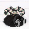 2nd Birthday Dress Gold "TWO" Script Black Floral Long Sleeve Dress Combo with Gold Party Hat - Grace and Lucille