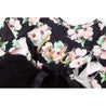 2nd Birthday Dress Gold "TWO" Script Black Floral Long Sleeve Dress Combo with Gold Party Hat - Grace and Lucille