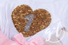 1st Birthday Outfit with FLIP Sequin Heart of Gold numeric ONE heart - Grace and Lucille