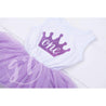 Birthday Dress Purple Crown with her AGE on Sleeveless White Top with Purple Tutu - Grace and Lucille