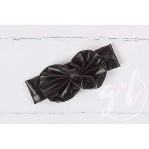 Black Lame Oversized Bow Headband - Grace and Lucille