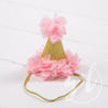 1st Birthday Outfit "Her Name" & "1" Pink Polka Dot Long Sleeve Tutu Dress Party with Pink & Gold Headband - Grace and Lucille