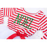 Christmas "NOEL" Dress Red Striped Long Sleeves - Grace and Lucille