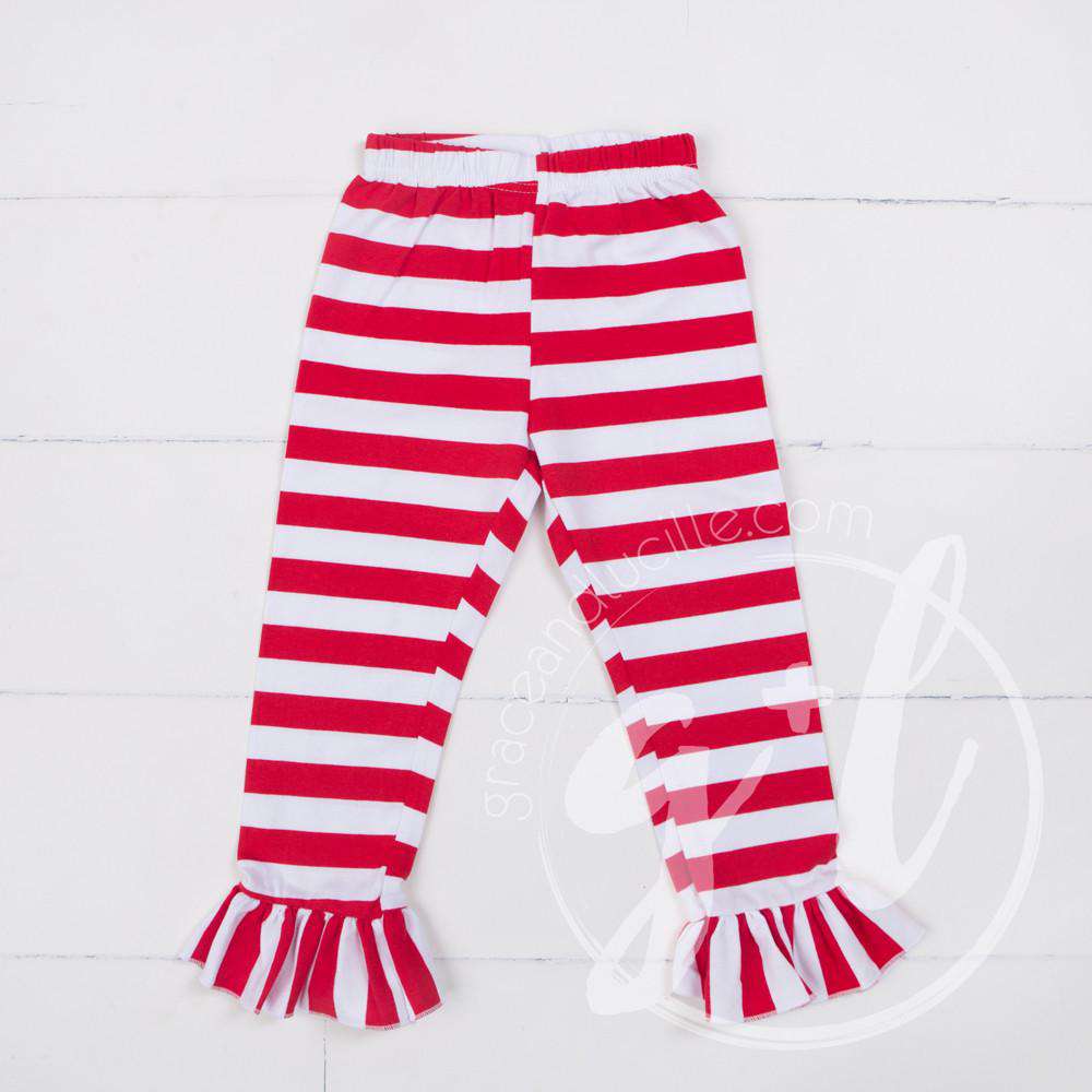 All My LOVE Red Empire Waist Tunic Dress Striped Scarf Leggings Out Grace and Lucille