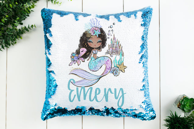 Custom mermaid pillowcase For Girls - Flip Sequin