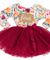 4th Birthday Dress - Floral Heart (Long Sleeve)