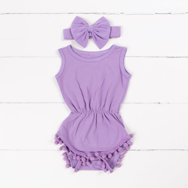 Lavender Onesie with Bow