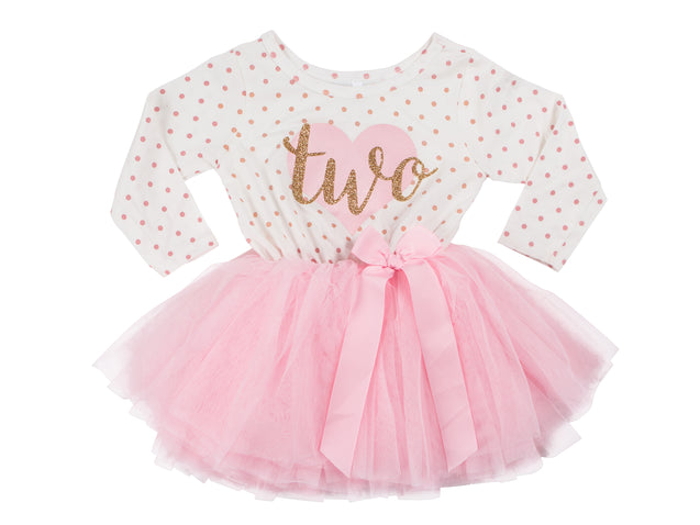 2nd Birthday Dress - Polka Dot (Long Sleeve)