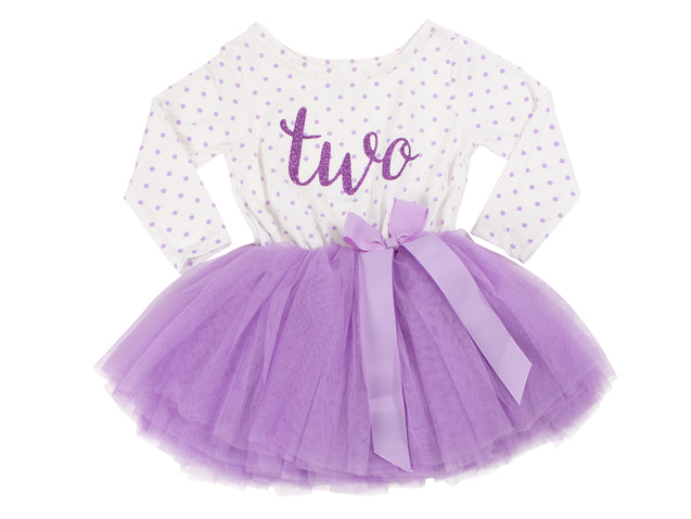 2nd Birthday Dress - Polka Dot (Long Sleeve)