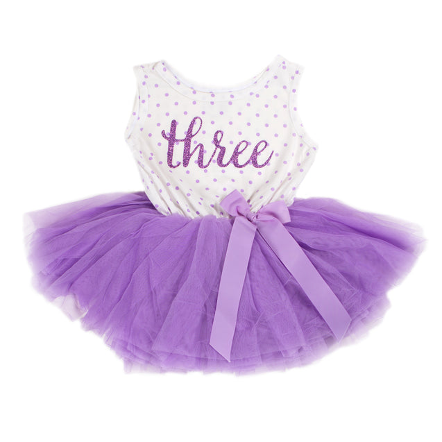3rd Birthday Dress - Polka Dot (Sleeveless)