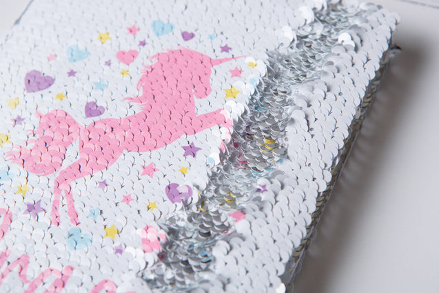 Flip Sequin Unicorn Notebook