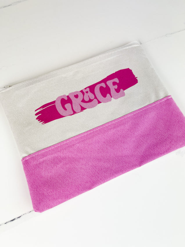 Custom Valentines pencil pouch/ makeup heart Bag for Girls