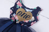 Navy Floral Heart of Gold (1st Birthday Dress - 1st Birthday Outfit)