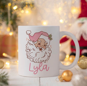 Custom Santa Mugs for little girls and boys, Hot Cocoa Mug