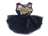 Navy Floral Heart of Gold Birthday Dress - (3rd Birthday Dress - 3rd Birthday Outfit)