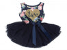 Navy Floral Heart of Gold (1st Birthday Dress - 1st Birthday Outfit)